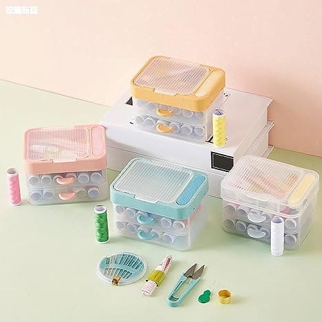 2 Layer Drawer Sewing Box, Portable Sewing Box With Sewing Accessories, Clothes Mending Essential, Basic Sewing Kit Accessory, Travel Small Sewing Kit, Home & Travelling Sewing Accessories 2 Layer Drawer Sewing Box, Portable Sewing Box With Sewing Accessories, Clothes Mending Essential, Basic Sewing Kit Accessory, Travel Small Sewing Kit, Home & Travelling Sewing Accessories